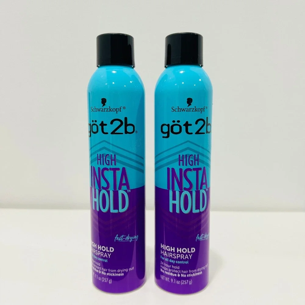 Schwarzkopf got2b High Insta Hold Hairspray 9.1 oz 2 Pack Fast Drying High Hold